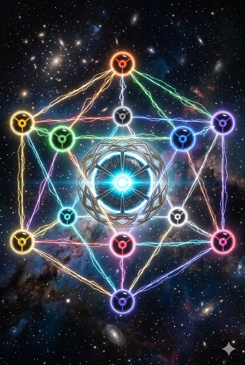 Lux and the 12 Luminaries in perfect geometric balance